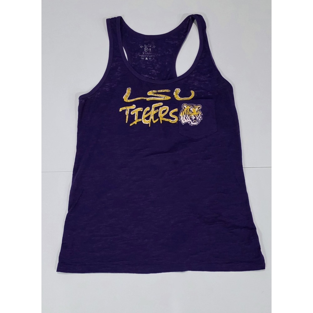 Blue 84 LSU Tigers Lightweight Racerback Tank Womens Size XL Fits More Like Lg